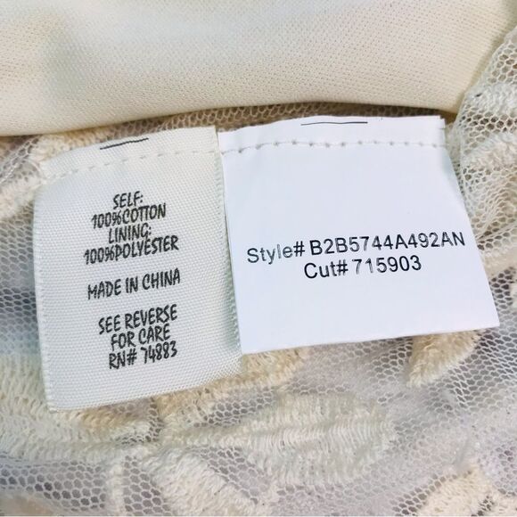 Adiva Embroidered Mesh Lace Top with Cami Sz. L NWT Fairycore - Picture 5 of 11